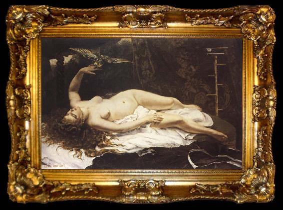 framed  Courbet, Gustave Recreation by our Gallery, ta009-2